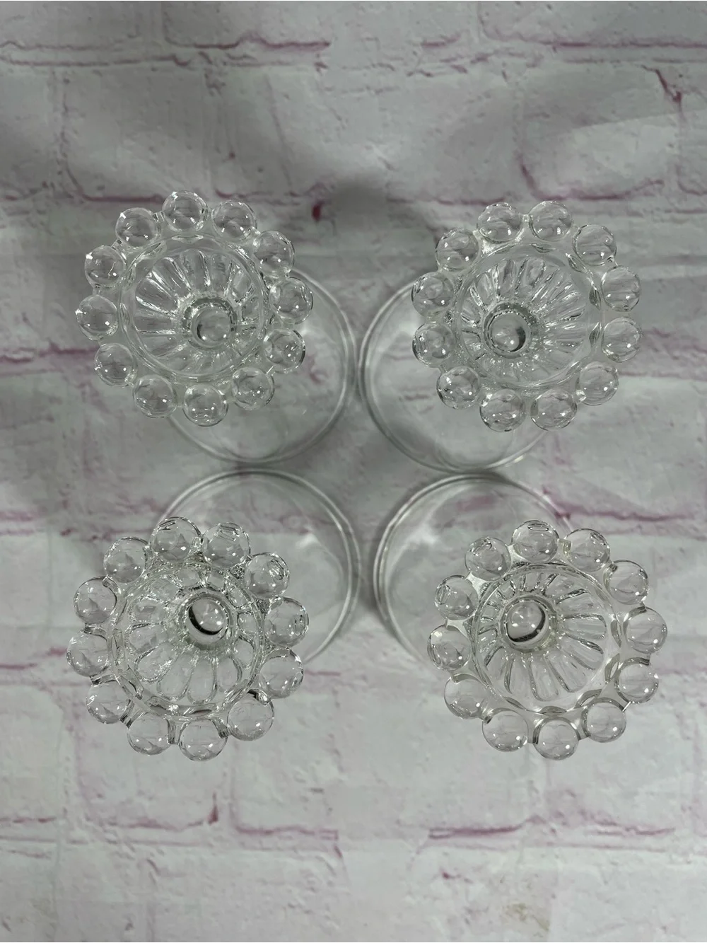 Vintage Anchor Hocking Berwick Boopie Clear Glass Liquor Cocktail Glass Set of 4